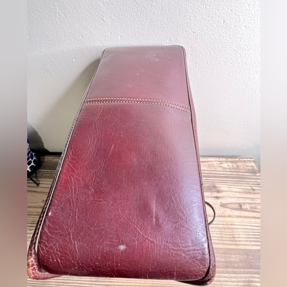 Marley Hodgson Perforated Leather Tote Bag Brown Vintage - Picture 6 of 10